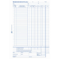 Reisekostenabrechnung Avery Zweckform 741 - A4 210 x 297 mm weiß 50 Blatt mit Blaupapier monatlich