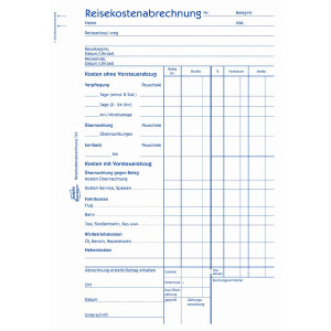 Reisekostenabrechnung Avery Zweckform 743 - A5 149 x 210 mm weiß 50 Blatt mit Blaupapier Einzelreise