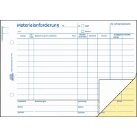 Materialanforderung Avery Zweckform 1110 - A5 Quer 210 x 149 mm weiß/gelb 2 x 50 Blatt mit Blaupapier