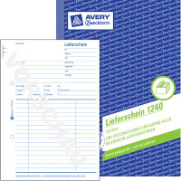 Lieferschein Avery Zweckform Recycling 1240 - A5 149 x 210 mm weiß 100 Blatt mit Blaupapier