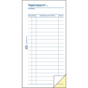 Tagesrapport Avery Zweckform 1301 - 105 x 200 mm wei&szlig;/gelb 2 x 50 Blatt mit Blaupapier