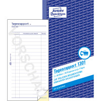 Tagesrapport Avery Zweckform 1301 - 105 x 200 mm weiß/gelb 2 x 50 Blatt mit Blaupapier