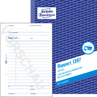Rapport Avery Zweckform 1307 - A5 149 x 210 mm weiß 100 Blatt mit Blaupapier