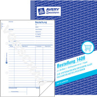 Bestellung Avery Zweckform 1406 - A5 149 x 210 mm weiß 2 x 50 Blatt mit Blaupapier