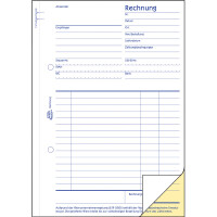 Rechnungsbuch Avery Zweckform 1733 - A5 149 x 210 mm weiß/gelb 2 x 40 Blatt selbstdurchschreibend