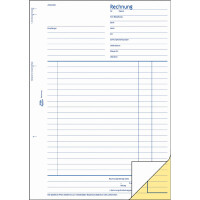 Rechnungsbuch Avery Zweckform 1734 - A4 210 x 297 mm weiß/gelb 2 x 40 Blatt selbstdurchschreibend
