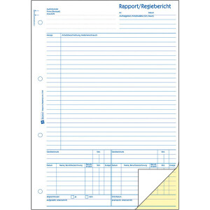 Rapport/Regiebericht Avery Zweckform 1769 - A4 210 x 297 mm wei&szlig;/gelb 2 x 40 Blatt selbstdurchschreibend