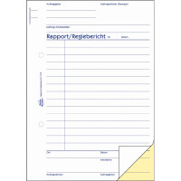 Rapport/Regiebericht Avery Zweckform 1770 - A5 149 x 210 mm weiß/gelb 2 x 40 Blatt selbstdurchschreibend