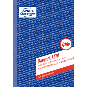 Rapport Avery Zweckform 1776 - A5 149 x 210 mm...