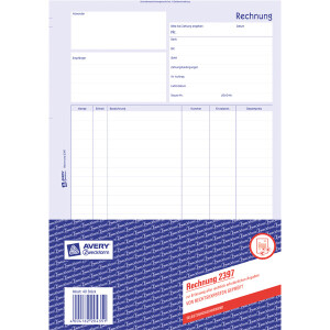 Rechnungsbuch Avery Zweckform 2397 - A4 210 x 297 mm...