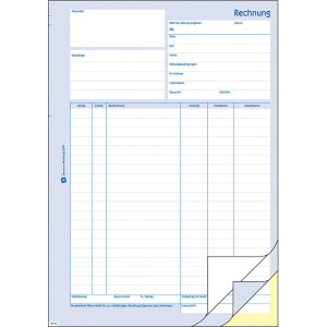 Rechnungsbuch Avery Zweckform 2397 - A4 210 x 297 mm weiß 3 Blatt selbstdurchschreibend Pckg/40