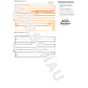 SEPA &Uuml;berweisung Avery Zweckform 2817 - A4 210 x 297 mm wei&szlig; Papier Pckg/100