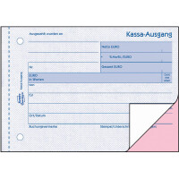 Kassaausgangsbuch Avery Zweckform 1710 - A6 Quer 149 x 105 mm weiß/rosa 2 x 40 Blatt selbstdurchschreibend für Österreich