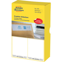 Frankieretikett Avery Zweckform 3439 - Einzel-Etikett 130 x 40 mm weiß permanent Papier für Stielow Pckg/500