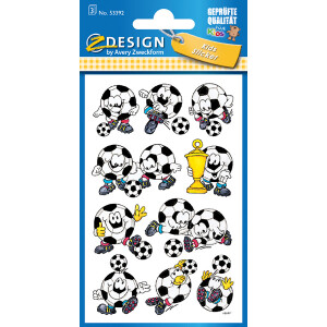 Sticker Avery Zweckform Z-Design 53392 - Fußball Papier Pckg/30