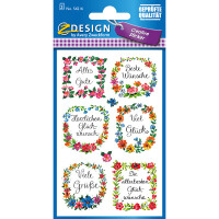 Sticker Avery Zweckform Z-Design 54216 - Blumen Papier Pckg/12