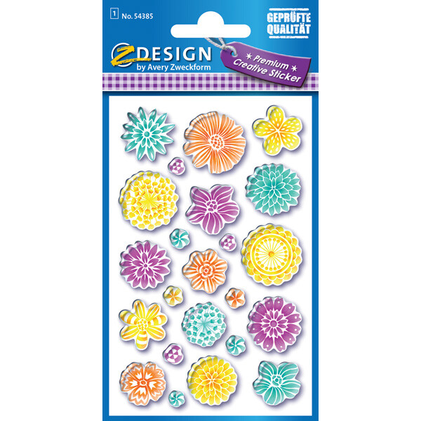 Sticker Avery Zweckform Z-Design 54385 - Blumen Folie Pckg/23