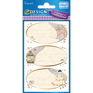 Sticker Avery Zweckform Z-Design 55177 - Hochzeit Papier...