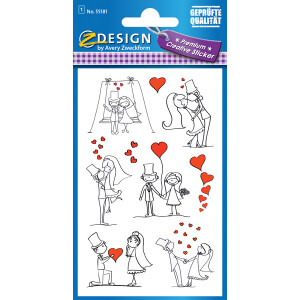 Sticker Avery Zweckform Z-Design 55181 - Brautpaar Papier...