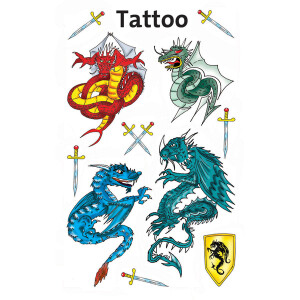 Tattoofolie Avery Zweckform Kids 56404 - Drachen ablösbar Pckg/11