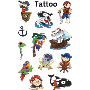 Tattoofolie Avery Zweckform Kids 56683 - Piraten ablösbar Pckg/12