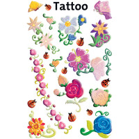 Tattoofolie Avery Zweckform Kids 56691 - Blumen ablösbar Pckg/20