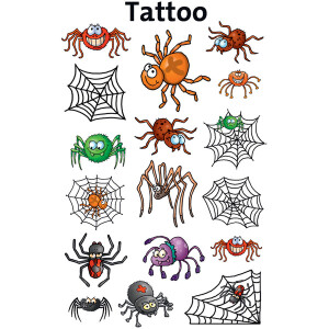 Tattoofolie Avery Zweckform Kids 56693 - Spinnen ablösbar Pckg/17