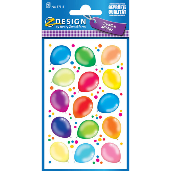 Sticker Avery Zweckform Creative 57515 - Luftballons Papier Pckg/30