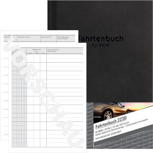Fahrtenbuch Avery Zweckform Design 223D - A5 149 x 210 mm weiß 48 Blatt