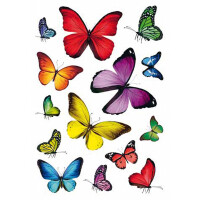 Sticker Herma Decor 3084 - Schmetterlingsvielfalt Papier Pckg/42