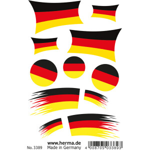 Tattoofolie Herma Classic 3389 - Deutschland Fahne ablösbar Pckg/11