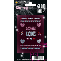 Sticker Glam Rocks Herma 6647 - Love permanent haftend Strasssteine Pckg/13