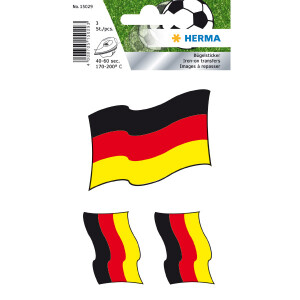 Sticker Herma 15029 - Deutschland Fahne Stoff Pckg/3