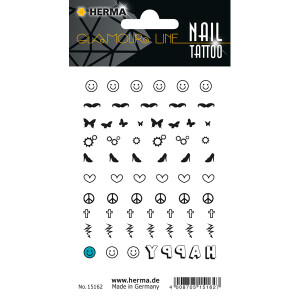 Tattoofolie Herma Classic Nail 15162 - Happy Nageltattoo ablösbar Pckg/65