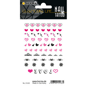 Tattoofolie Herma Classic Nail 15163 - Hearts Nageltattoo...
