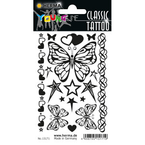 Tattoofolie Herma Classic 15171 - Schmetterling ablösbar Pckg/15