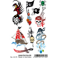 Tattoofolie Herma Classic 15179 - Pirat ablösbar Pckg/9