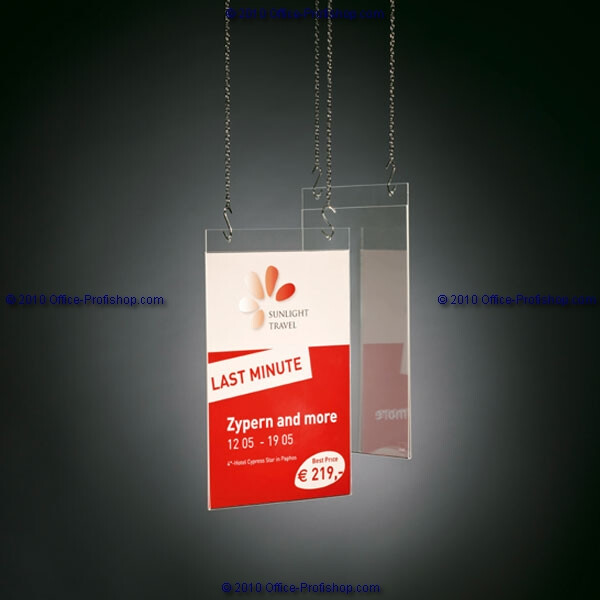 Plakattasche sigel TA240 - 327 x 210 mm glasklar mit Aufhängelöchern