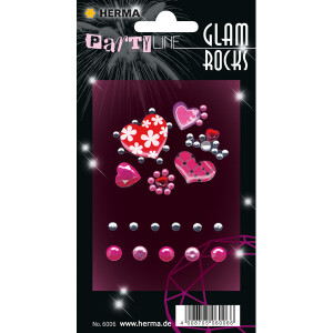 Sticker Glam Rocks Herma 6006 - Hearts permanent haftend...