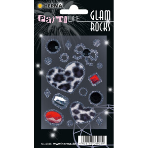 Sticker Glam Rocks Herma 6008 - Leopard Heart permanent...