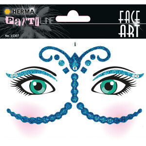 Tattoofolie Herma Face Art 15307 - Bollywood Gesichtstattoo ablösbar 1 Bogen