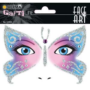Tattoofolie Herma Face Art 15308 - Schmetterling Gesichtstattoo ablösbar 1 Bogen