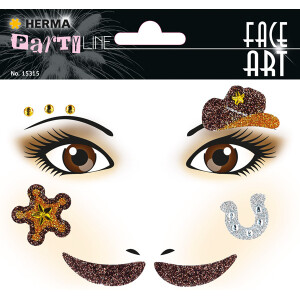 Tattoofolie Herma Face Art 15315 - Cowboy Gesichtstattoo...