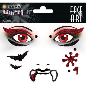 Tattoofolie Herma Face Art 15318 - Vampir Gesichtstattoo...