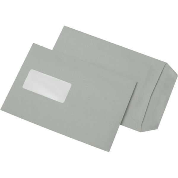 Versandtasche Mayer Kuvert 30006881 - DIN C5 162 x 229 mm grau selbstklebend mit Fenster 80 g/m² Pckg/500