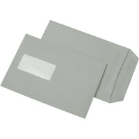 Versandtasche Mayer Kuvert 30006881 - DIN C5 162 x 229 mm grau selbstklebend mit Fenster 80 g/m² Pckg/500