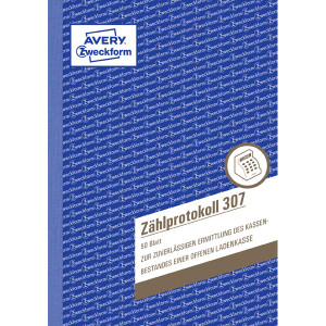 Zählprotokolle Avery Zweckform 307 - A5 149 x 210 mm weiß 50 Blatt