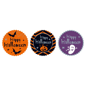 Sticker Halloween Avery Zweckform 56858 - Happy Papier Rolle/50 St&uuml;ck