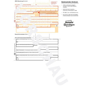SEPA &Uuml;berweisung Avery Zweckform 2817 - A4 210 x 297 mm wei&szlig; Papier Pckg/200