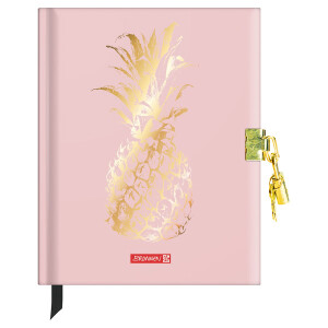 Tagebuch Brunnen 62021 - 14 x 17,5 cm Pineapple rosa 144 Seiten